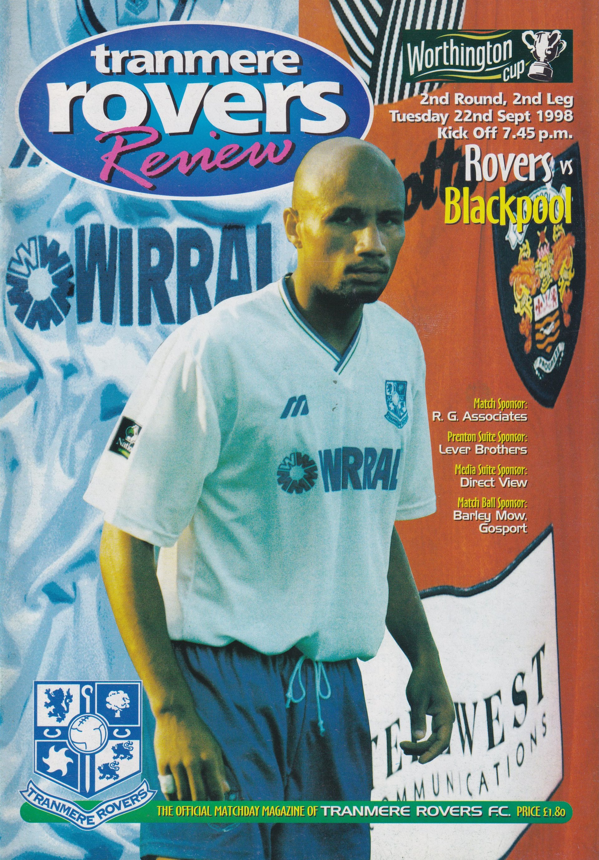 Tranmere Rovers v Blackpool match programme